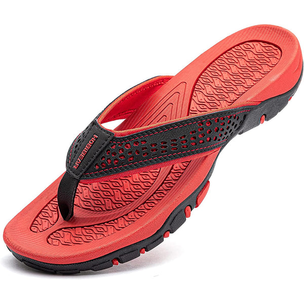 kaegreel leather sandals slippers 31405 red