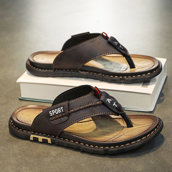 kaegreel leather sandals slippers 31567 brown