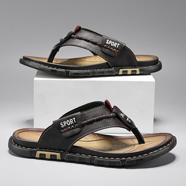 kaegreel leather sandals slippers 31567 brown