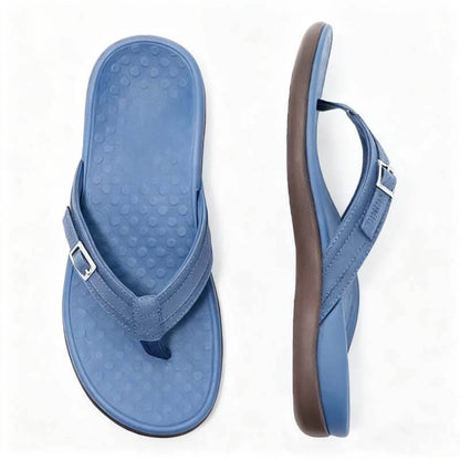 外贸大码凉拖女 2025 新款休闲平底 PU 金属居家人字拖 Deseo 亚马逊