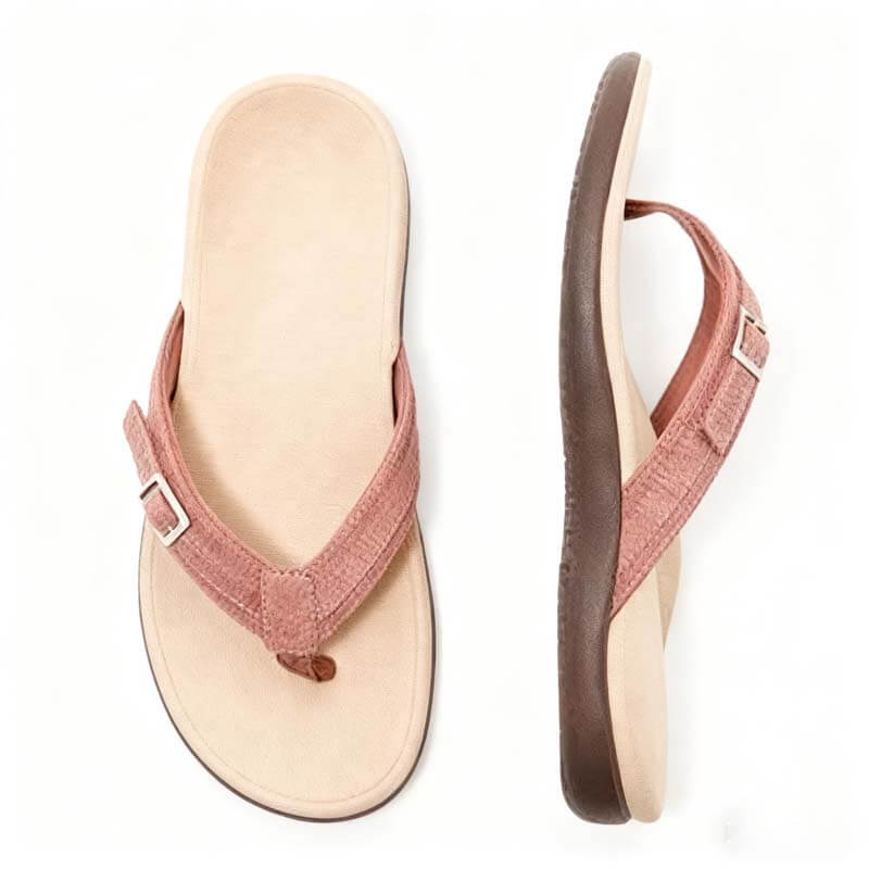 外贸大码凉拖女 2025 新款休闲平底 PU 金属居家人字拖 Deseo 亚马逊