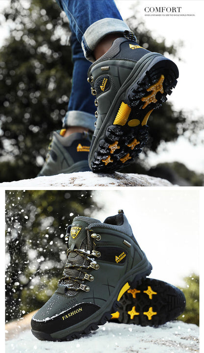 Kaegreel Cuir étanche à l'étanche Chauffe en plein air chaussures de travail chaussures de neige d'hiver