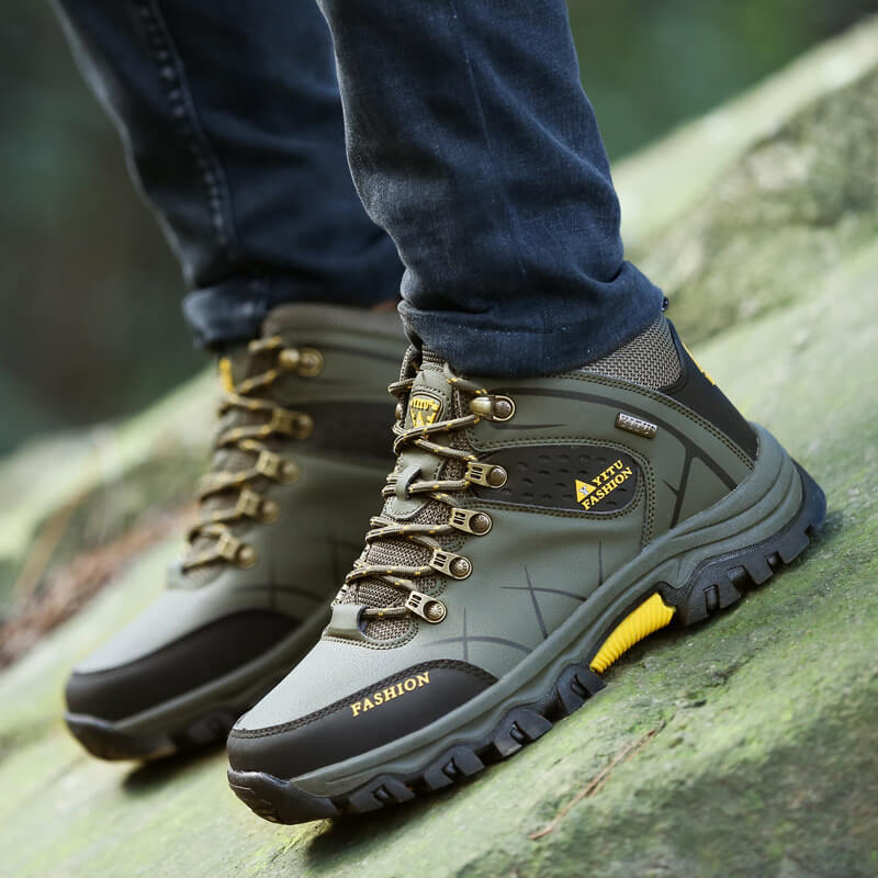 Kaegreel Cuir étanche à l'étanche Chauffe en plein air chaussures de travail chaussures de neige d'hiver