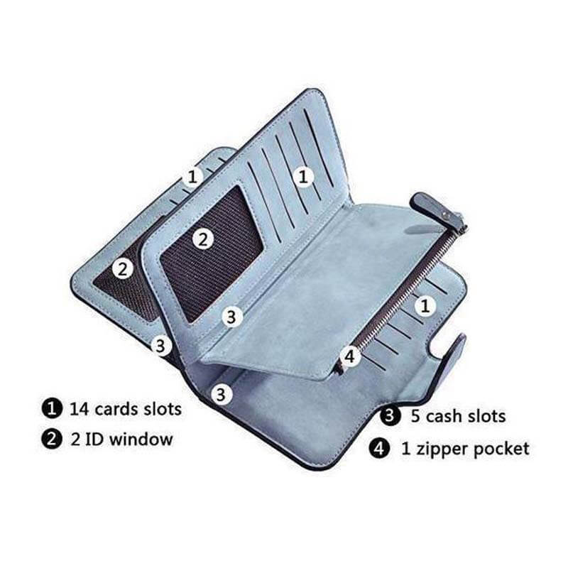 Retro glamouröse Multiple Slots Frauen Geldbörsen