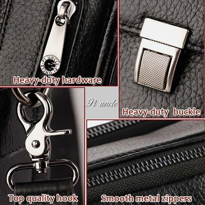 Bolso de hombro multifunción de cuero genuino de los hombres con bolsa de hombro de gran capacidad