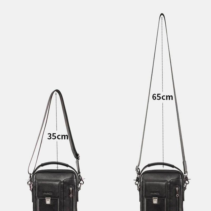 Bolso de hombro multifunción de cuero genuino de los hombres con bolsa de hombro de gran capacidad