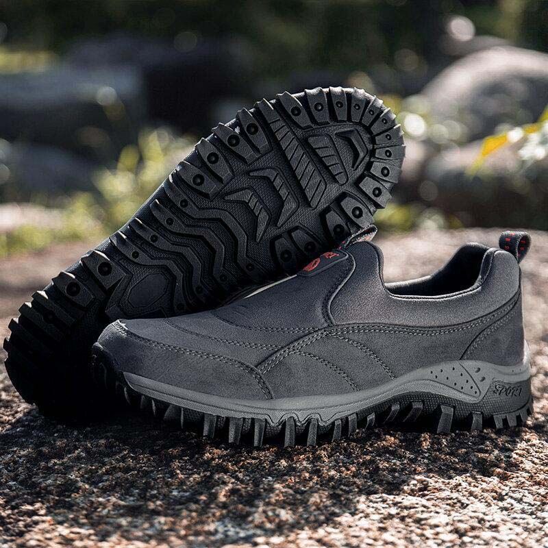 Herren Wildleder Rutschfeste Outdoor Weiche Sohle Lässige Wanderschuhe