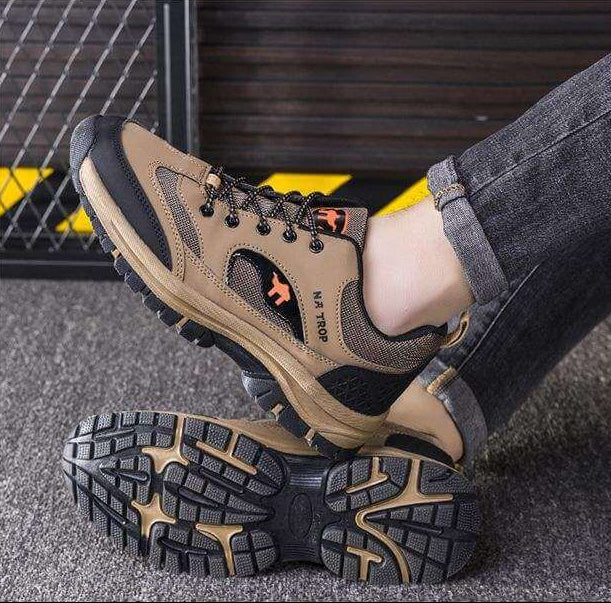 户外登山鞋男鞋大码网面徒步鞋运动爸爸鞋子中老年健步鞋跨境男鞋