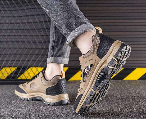 户外登山鞋男鞋大码网面徒步鞋运动爸爸鞋子中老年健步鞋跨境男鞋