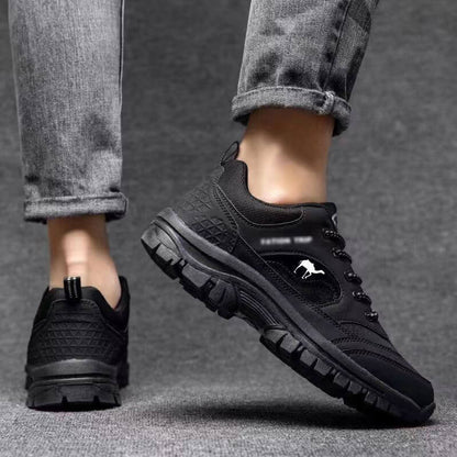 户外登山鞋男鞋大码网面徒步鞋运动爸爸鞋子中老年健步鞋跨境男鞋