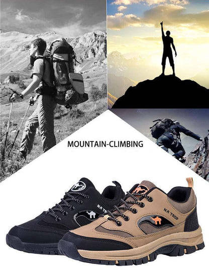 户外登山鞋男鞋大码网面徒步鞋运动爸爸鞋子中老年健步鞋跨境男鞋