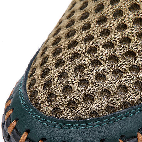 Sommer Atmungsaktive Mesh Männer Casual Schuhe Für Bequeme Handgemachte Männer Lace-Up Loafers Männer Schuhe