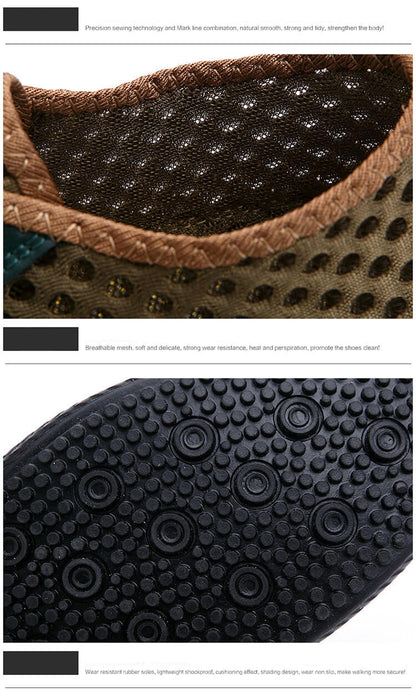 Sommer Atmungsaktive Mesh Männer Casual Schuhe Für Bequeme Handgemachte Männer Lace-Up Loafers Männer Schuhe
