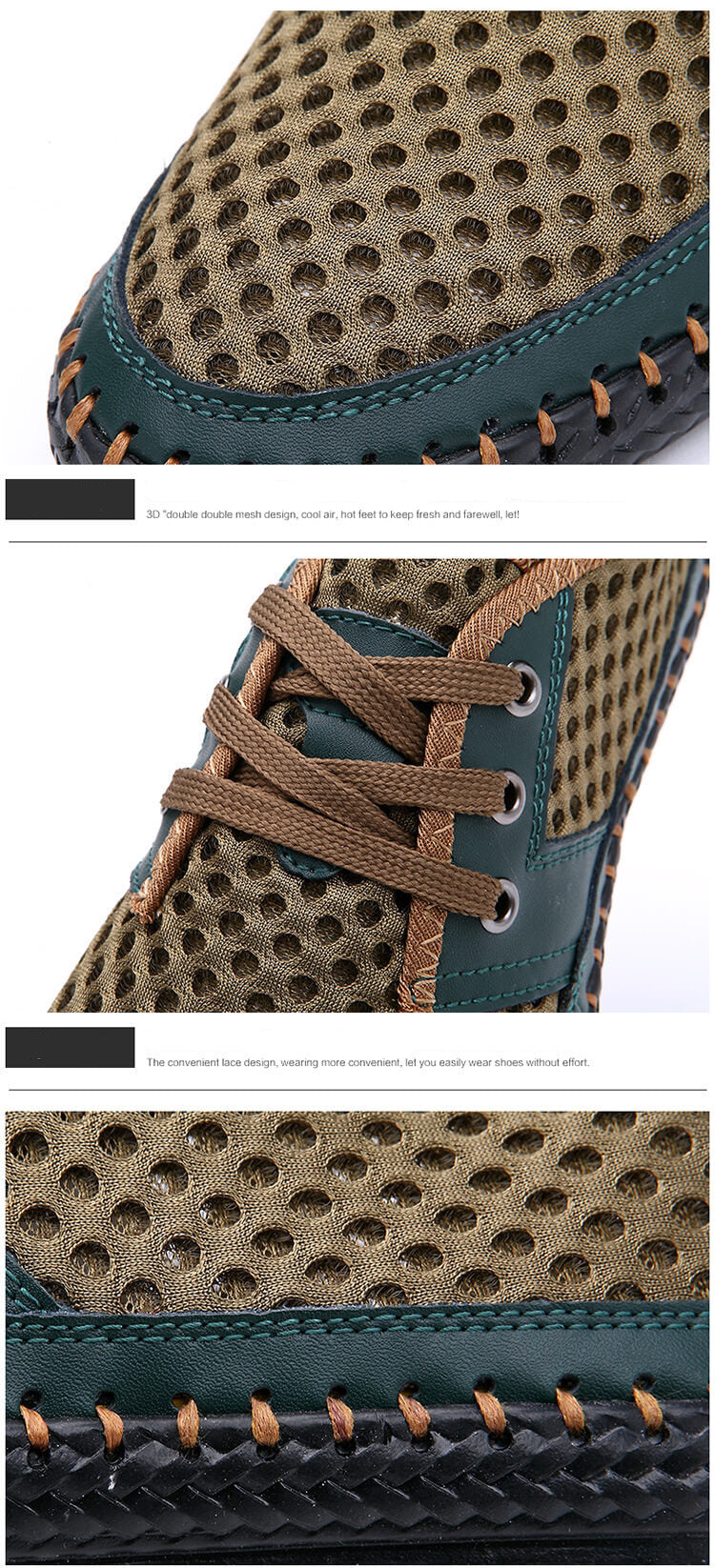 Sommer Atmungsaktive Mesh Männer Casual Schuhe Für Bequeme Handgemachte Männer Lace-Up Loafers Männer Schuhe