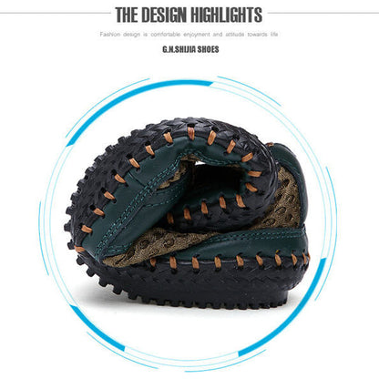 Sommer Atmungsaktive Mesh Männer Casual Schuhe Für Bequeme Handgemachte Männer Lace-Up Loafers Männer Schuhe