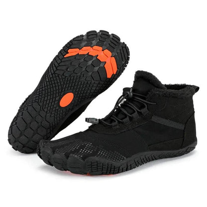 Men's Winter Outdoor Velvet Hiking Shoes, Five-finger Cotton Shoes, Sports Cycling Shoes, Warm and Thickened Non-slip Waterproof Snow Boots