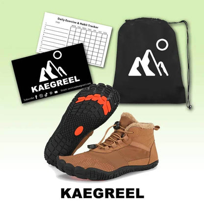 Men's Winter Outdoor Velvet Hiking Shoes, Five-finger Cotton Shoes, Sports Cycling Shoes, Warm and Thickened Non-slip Waterproof Snow Boots