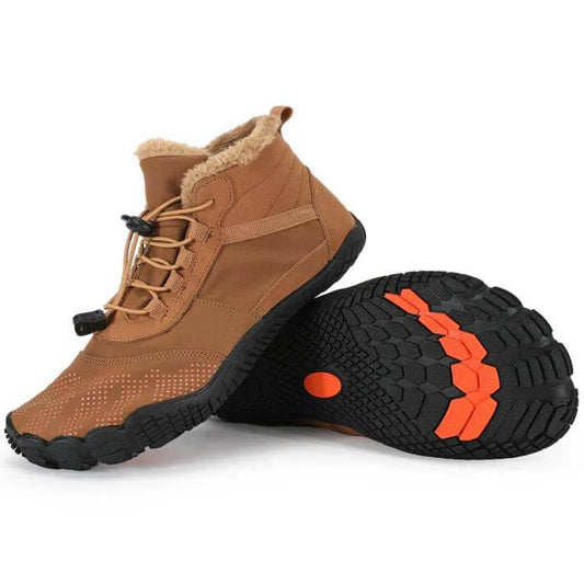 Women's Winter Outdoor Velvet Hiking Shoes, Five-finger Cotton Shoes, Sports Cycling Shoes, Warm and Thickened Non-slip Waterproof Snow Boots