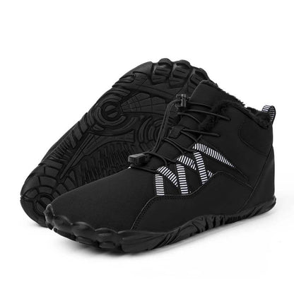 Men's Barefoot shoes Five-finger Outdoor Sports Cotton shoes Unisex Velvet Warm Snow Boots Wear-resistant Anti-ski Ground Boots Thickened Winter shoes