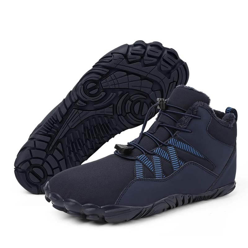 Men's Barefoot shoes Five-finger Outdoor Sports Cotton shoes Unisex Velvet Warm Snow Boots Wear-resistant Anti-ski Ground Boots Thickened Winter shoes