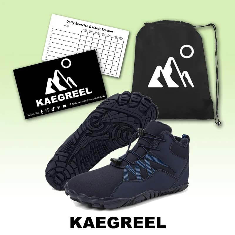 Men's Barefoot shoes Five-finger Outdoor Sports Cotton shoes Unisex Velvet Warm Snow Boots Wear-resistant Anti-ski Ground Boots Thickened Winter shoes