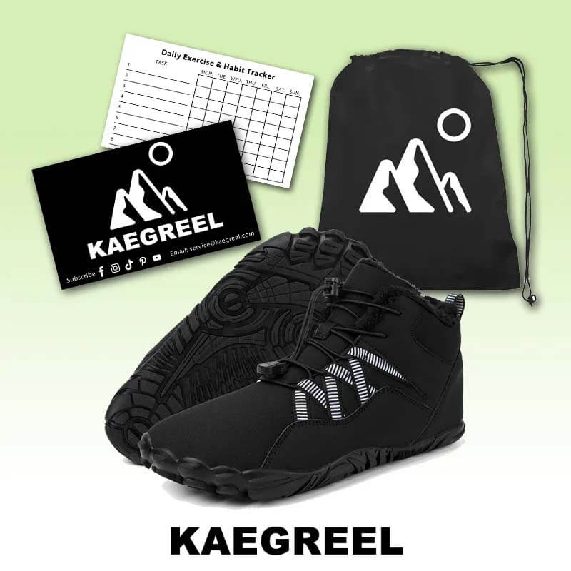 Women's Barefoot shoes Five-finger Outdoor Sports Cotton shoes Unisex Velvet Warm Snow Boots Wear-resistant Anti-ski Ground Boots Thickened Winter shoes