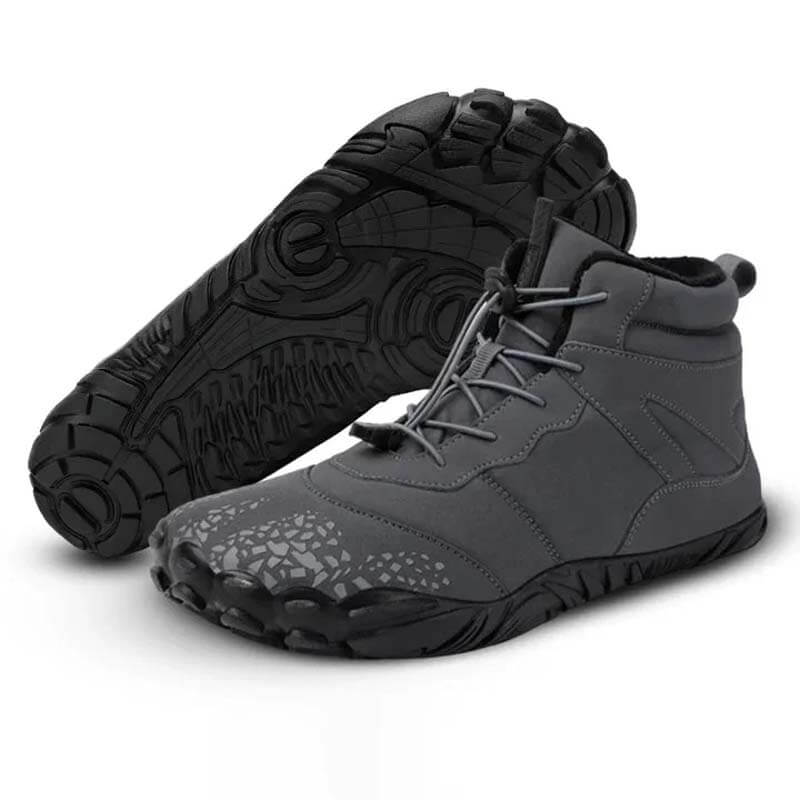 Chaussures aux pieds nus pour hommes Chaussures de course d'hiver imperméable Chaussures de neige doublées Unisexe Bottes d'hiver non glissantes extérieures