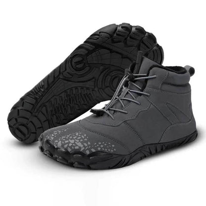Chaussures aux pieds nus pour hommes Chaussures de course d'hiver imperméable Chaussures de neige doublées Unisexe Bottes d'hiver non glissantes extérieures
