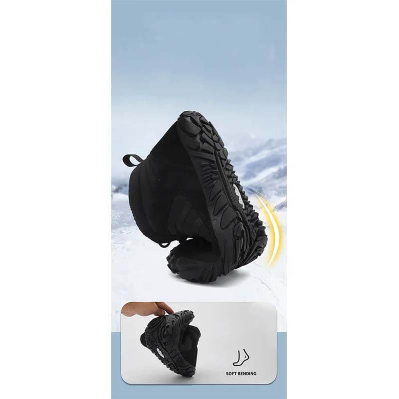 Men's Women's Barefoot Shoes Waterproof Trail Running Shoes Warm Lined Outdoor Snow Boots Non-Slip Winter Boots (Unisex)