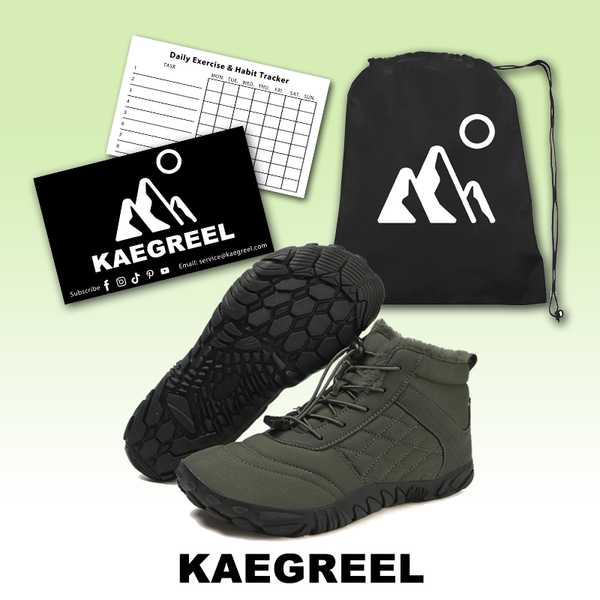 kaegreel winter barefoot shoes snow boots 31490 army green