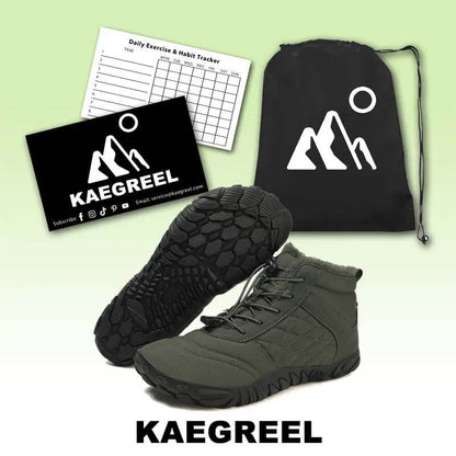 Hiking Warm Mid-Cut Wear-Resistant Boots Outdoor Non-slip & Waterproof Winter Barefoot Shoe (Unisex)