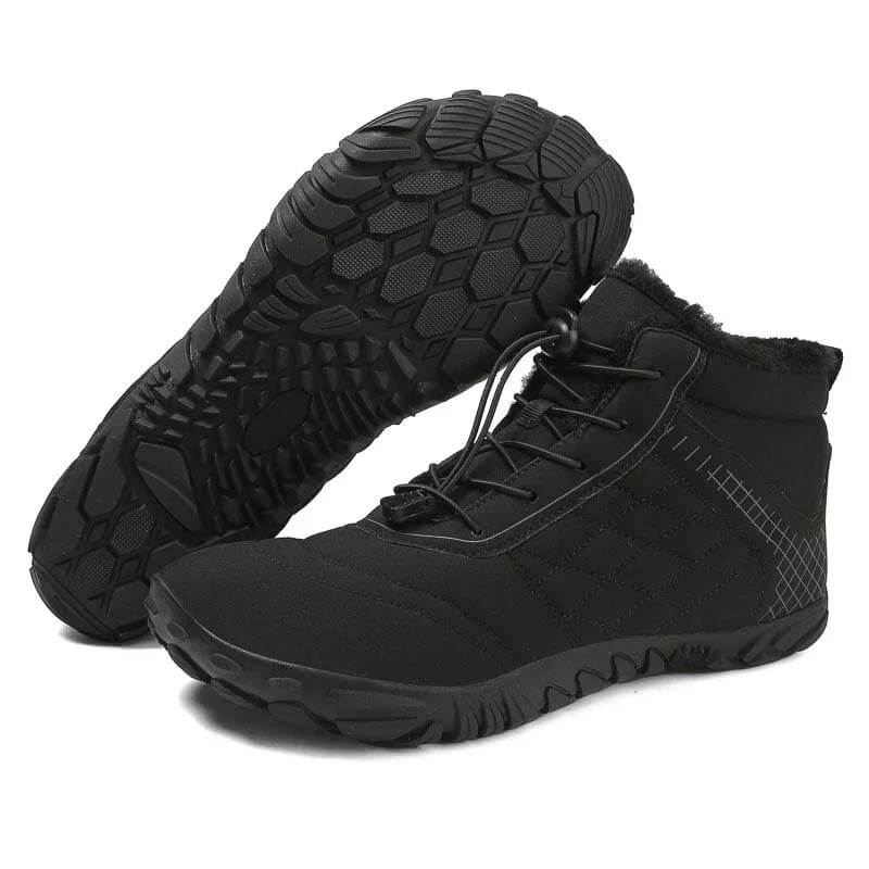 Hiking Warm Mid-Cut Wear-Resistant Boots Outdoor Non-slip & Waterproof Winter Barefoot Shoe (Unisex)