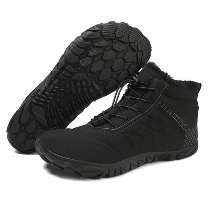 Hiking Warm Mid-Cut Wear-Resistant Boots Outdoor Non-slip & Waterproof Winter Barefoot Shoe (Unisex)