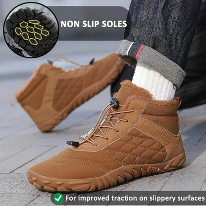 Hiking Warm Mid-Cut Wear-Resistant Boots Outdoor Non-slip & Waterproof Winter Barefoot Shoe (Unisex)