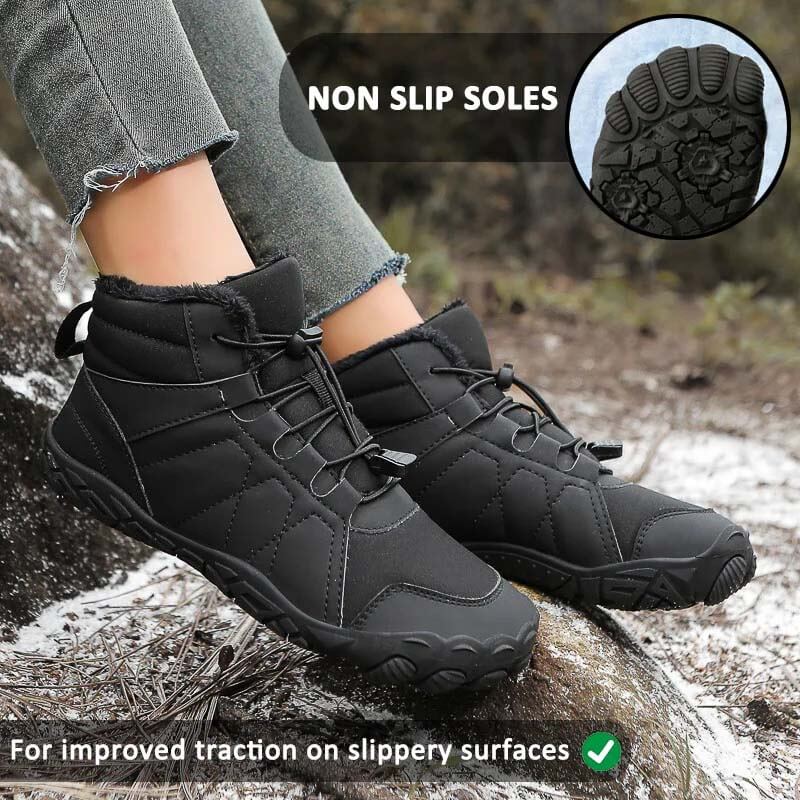 Outdoor-verdickte Baumwollschuhe Schneeschuhe nicht rutschfeste und wasserdichte Winter Barfußschuh (Unisex)