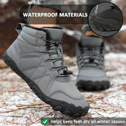 Outdoor-verdickte Baumwollschuhe Schneeschuhe nicht rutschfeste und wasserdichte Winter Barfußschuh (Unisex)