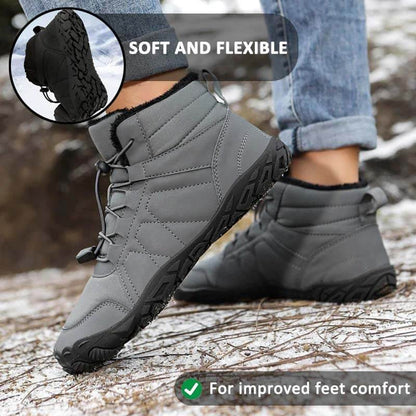 Outdoor-verdickte Baumwollschuhe Schneeschuhe nicht rutschfeste und wasserdichte Winter Barfußschuh (Unisex)
