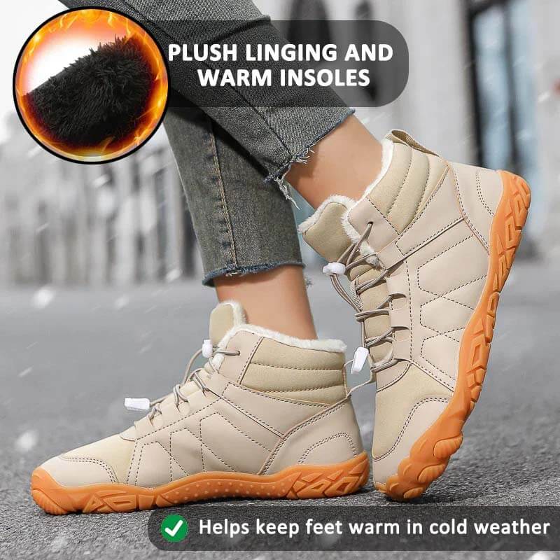 Outdoor-verdickte Baumwollschuhe Schneeschuhe nicht rutschfeste und wasserdichte Winter Barfußschuh (Unisex)