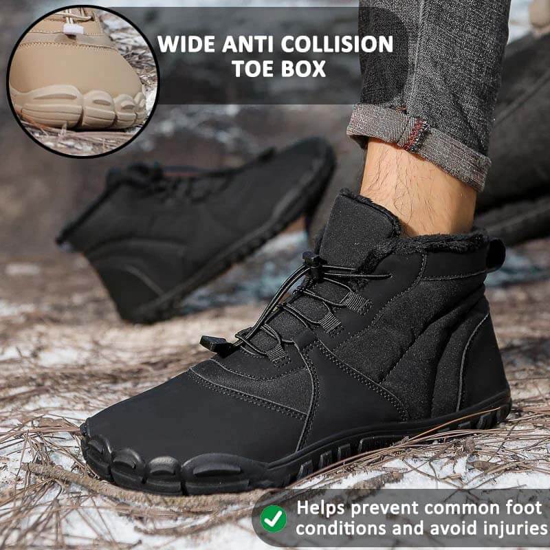 Außenschnee-Stiefel warmer Kleidung-resistenter Winterschuhe nicht rutsch und wasserdicht im Winter Barfußschuh (Unisex)