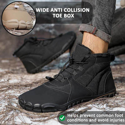 Außenschnee-Stiefel warmer Kleidung-resistenter Winterschuhe nicht rutsch und wasserdicht im Winter Barfußschuh (Unisex)