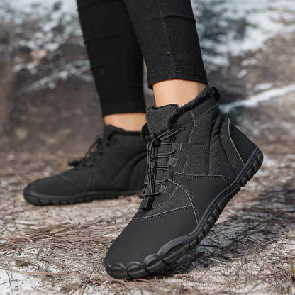 Außenschnee-Stiefel warmer Kleidung-resistenter Winterschuhe nicht rutsch und wasserdicht im Winter Barfußschuh (Unisex)