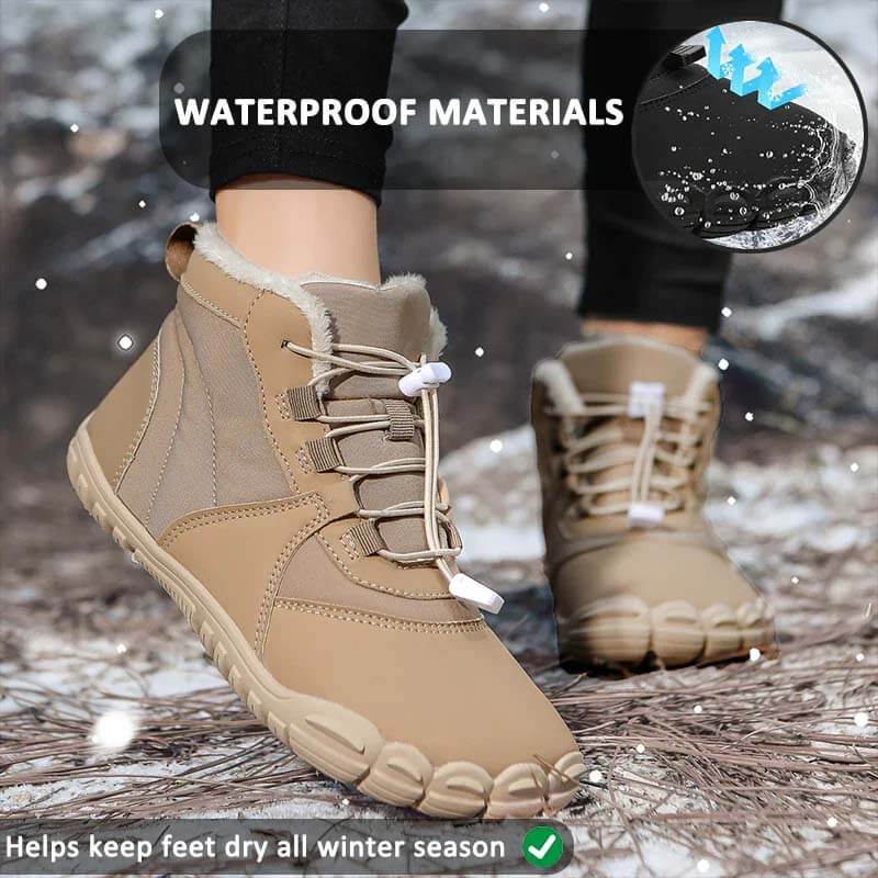 Außenschnee-Stiefel warmer Kleidung-resistenter Winterschuhe nicht rutsch und wasserdicht im Winter Barfußschuh (Unisex)