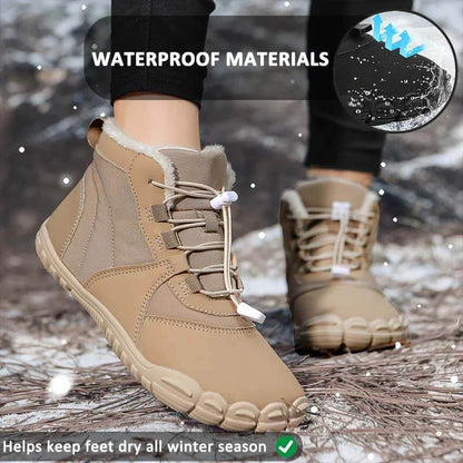 Außenschnee-Stiefel warmer Kleidung-resistenter Winterschuhe nicht rutsch und wasserdicht im Winter Barfußschuh (Unisex)