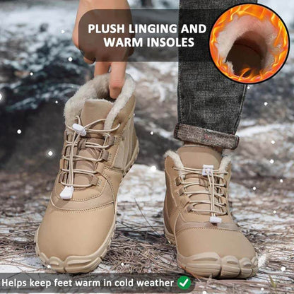 Außenschnee-Stiefel warmer Kleidung-resistenter Winterschuhe nicht rutsch und wasserdicht im Winter Barfußschuh (Unisex)