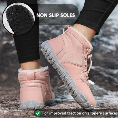 Außenschnee-Stiefel warmer Kleidung-resistenter Winterschuhe nicht rutsch und wasserdicht im Winter Barfußschuh (Unisex)