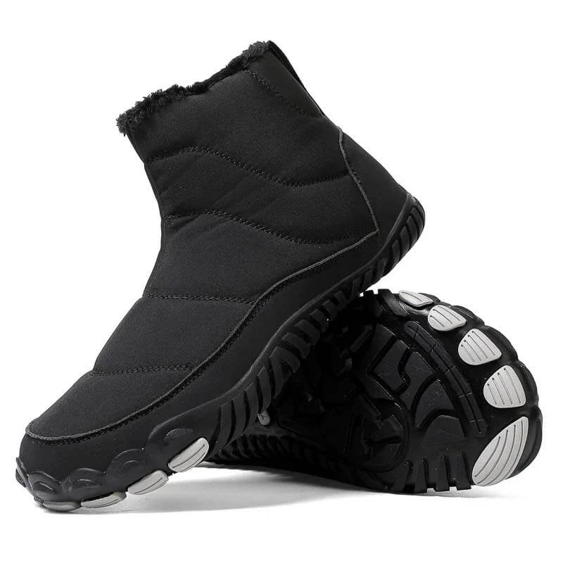 Schneestiefel Winter warmer Outdoor Freizeit-Wanderschuhe tragen resistente nicht rutschfeste und wasserdichte Winterbarfußschuh (Unisex)