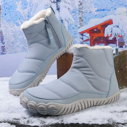 Schneestiefel Winter warmer Outdoor Freizeit-Wanderschuhe tragen resistente nicht rutschfeste und wasserdichte Winterbarfußschuh (Unisex)
