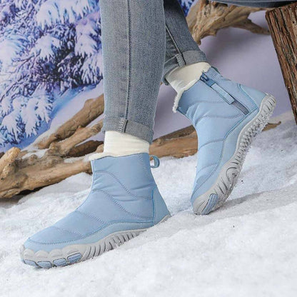 Schneestiefel Winter warmer Outdoor Freizeit-Wanderschuhe tragen resistente nicht rutschfeste und wasserdichte Winterbarfußschuh (Unisex)