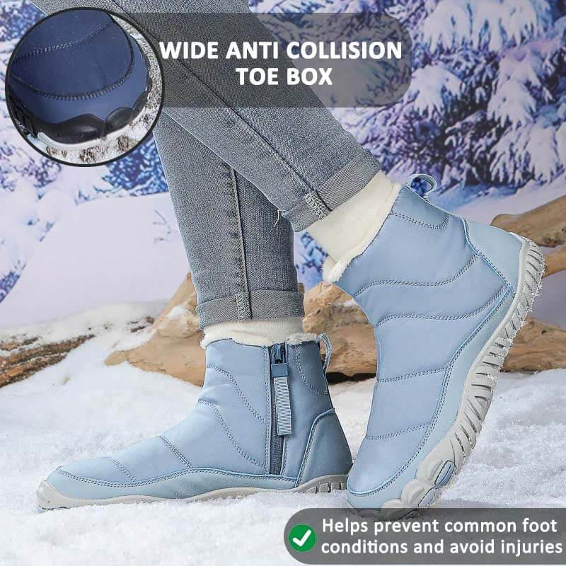 Schneestiefel Winter warmer Outdoor Freizeit-Wanderschuhe tragen resistente nicht rutschfeste und wasserdichte Winterbarfußschuh (Unisex)