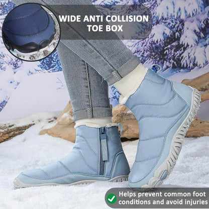 Schneestiefel Winter warmer Outdoor Freizeit-Wanderschuhe tragen resistente nicht rutschfeste und wasserdichte Winterbarfußschuh (Unisex)